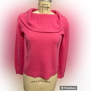 Parisian Signature 💯 % Cashmere Barbie Pink Sweater Small